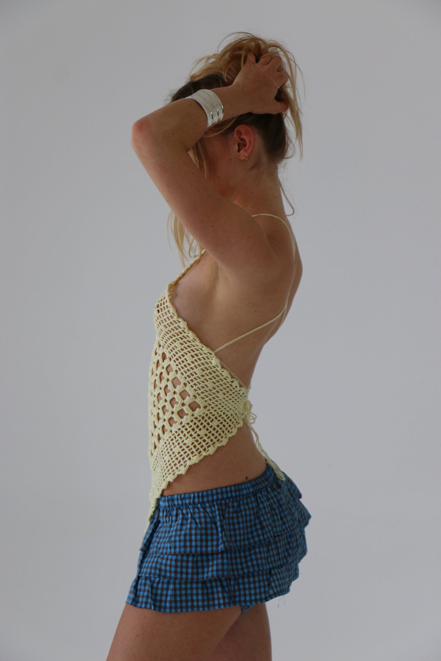 Gialla Crochet Halter Top