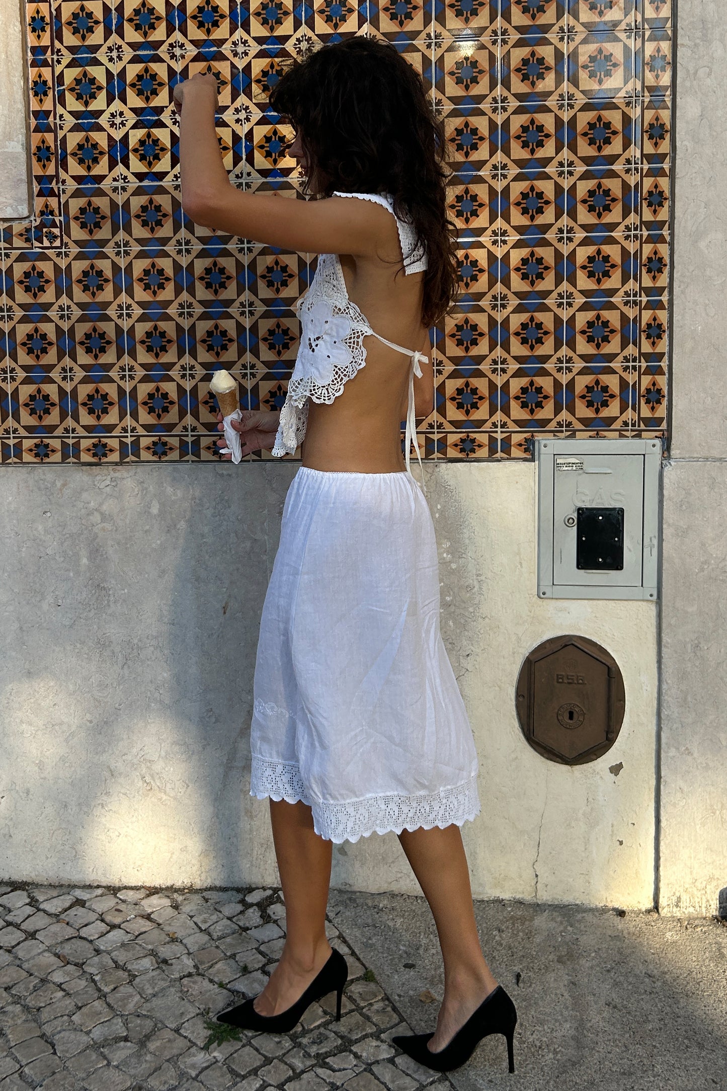 Linen Midi Skirt