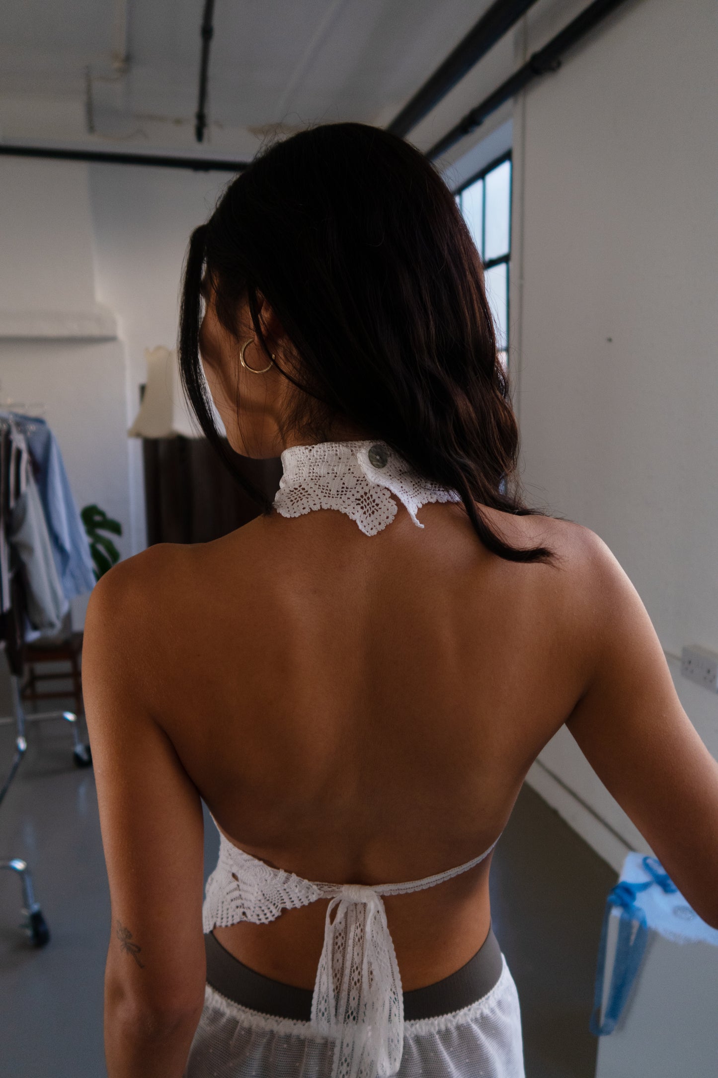 Forget me not blue lace top