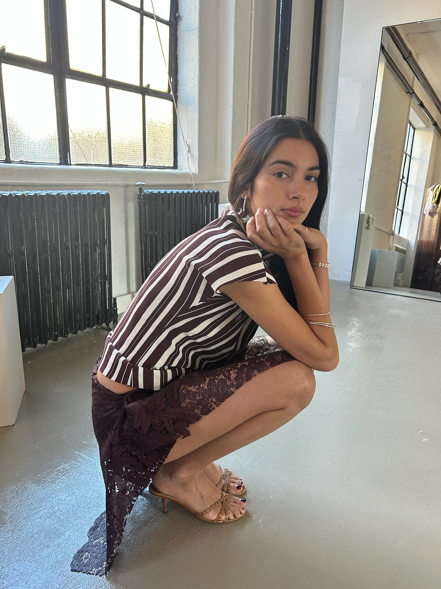 Mahogany Lace Skirt