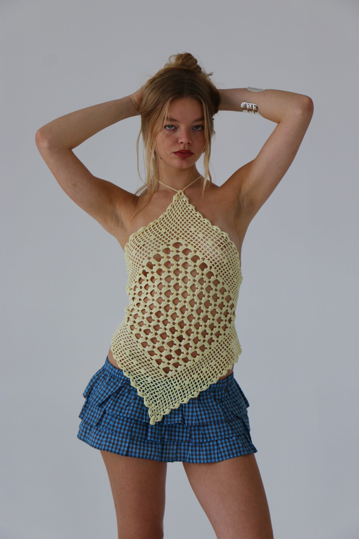 Gialla Crochet Halter Top