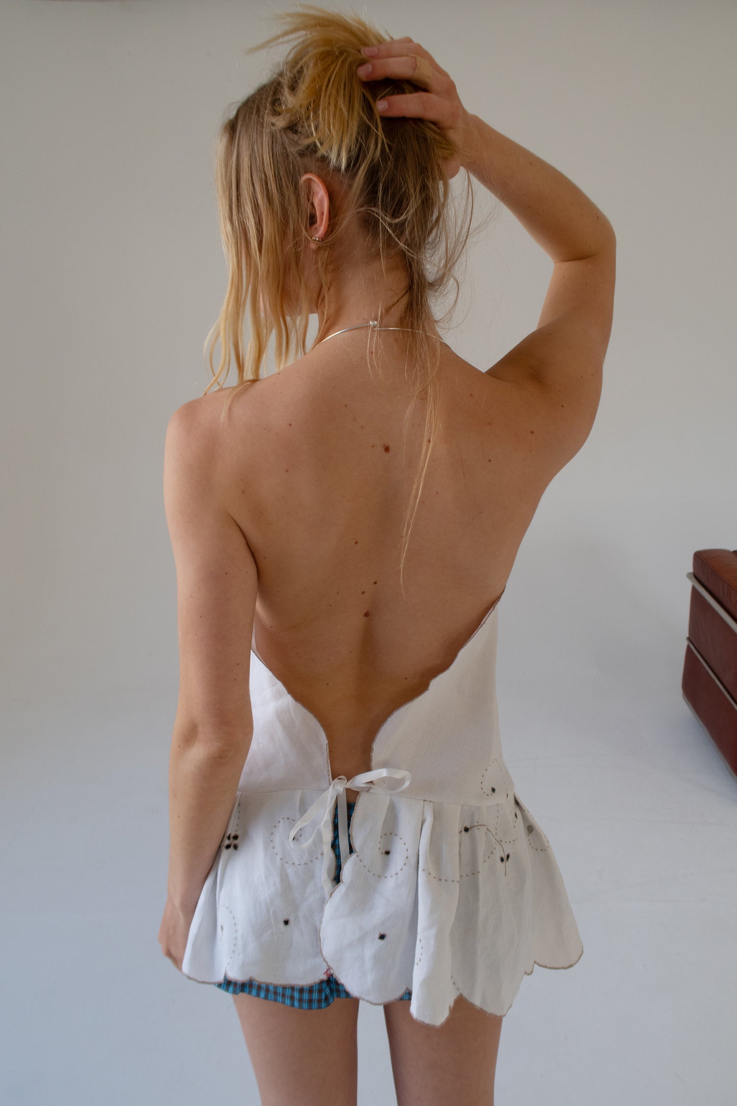Broderie Halter Top