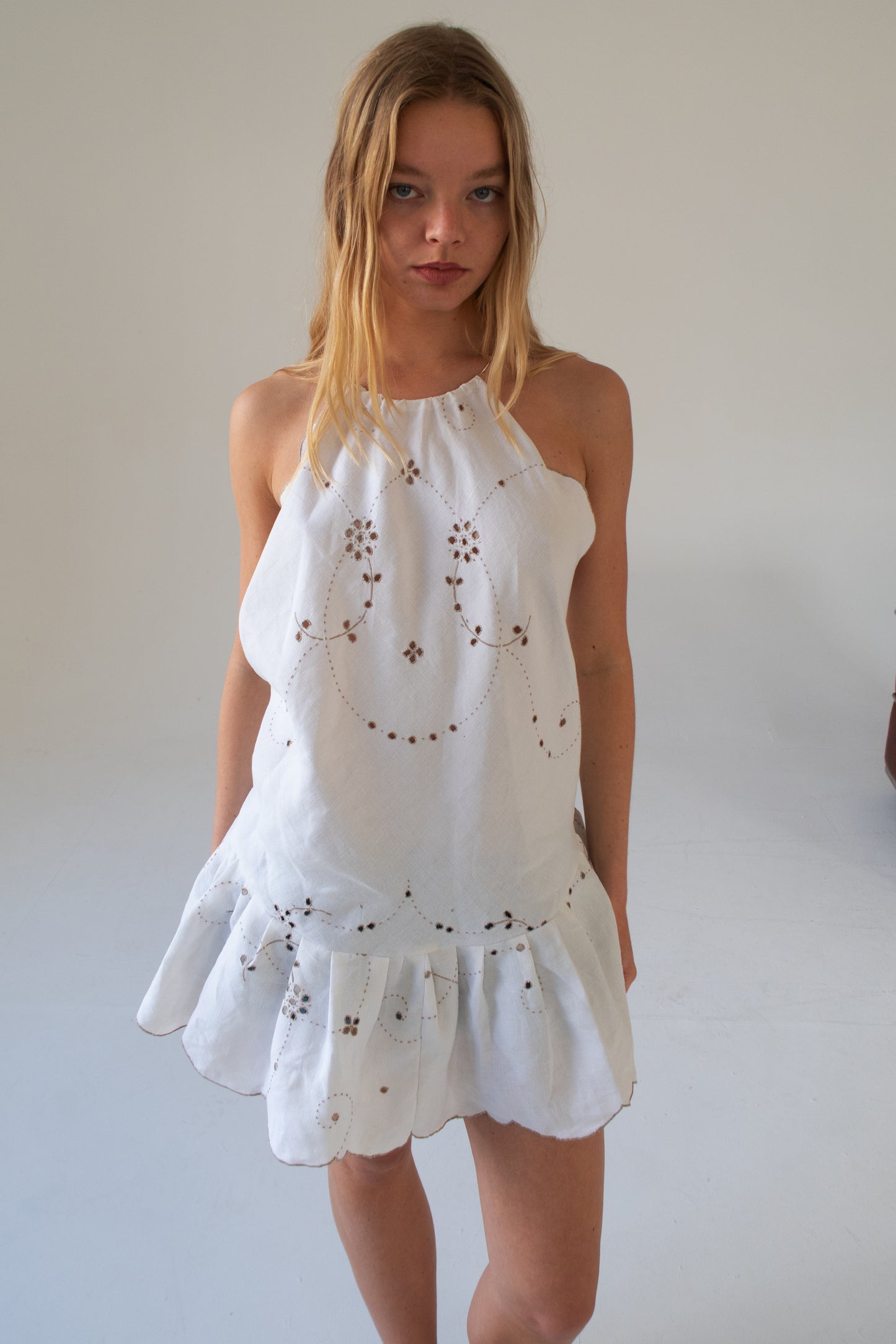 Broderie Halter Top