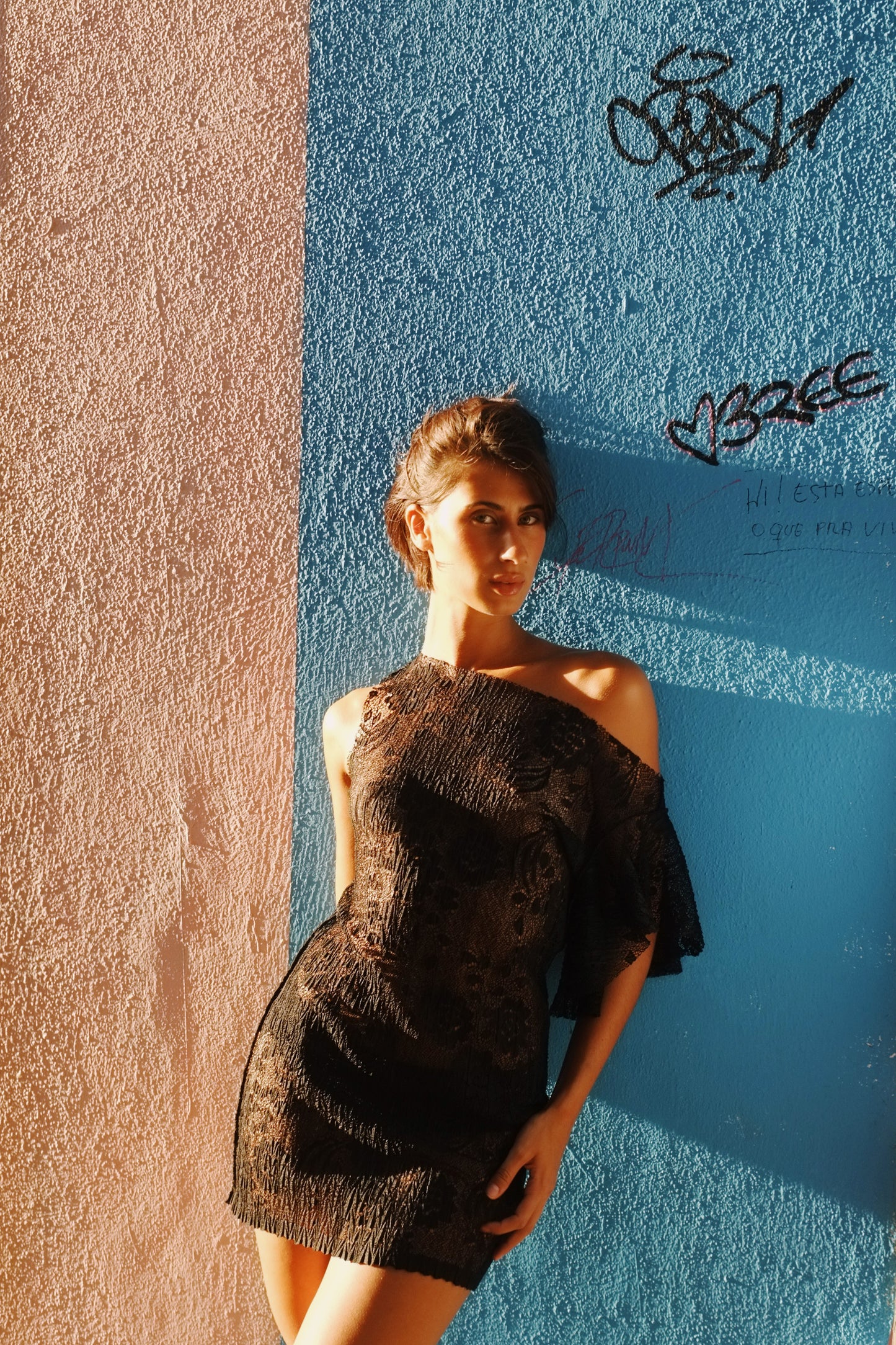 Raine Dress Black Crochet Lace