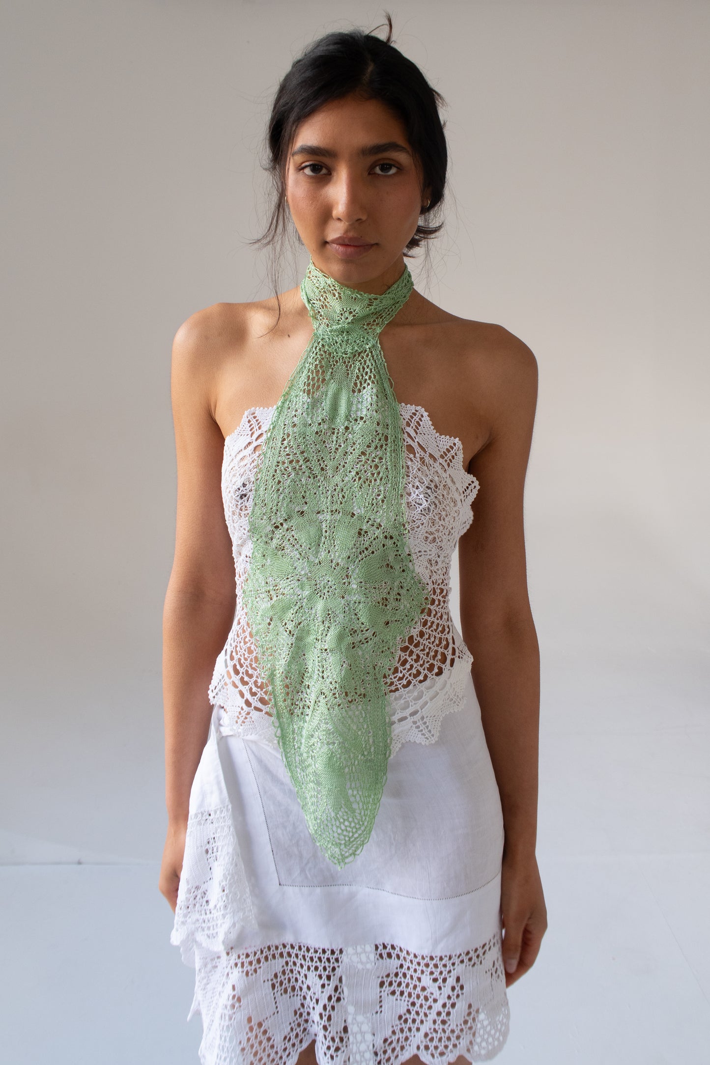 Pearl Collar Doily Top
