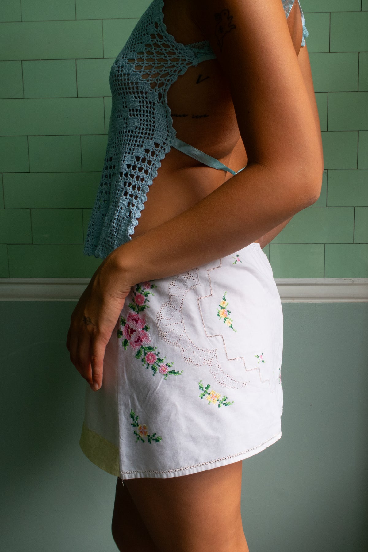 Patchwork Mini Skirt