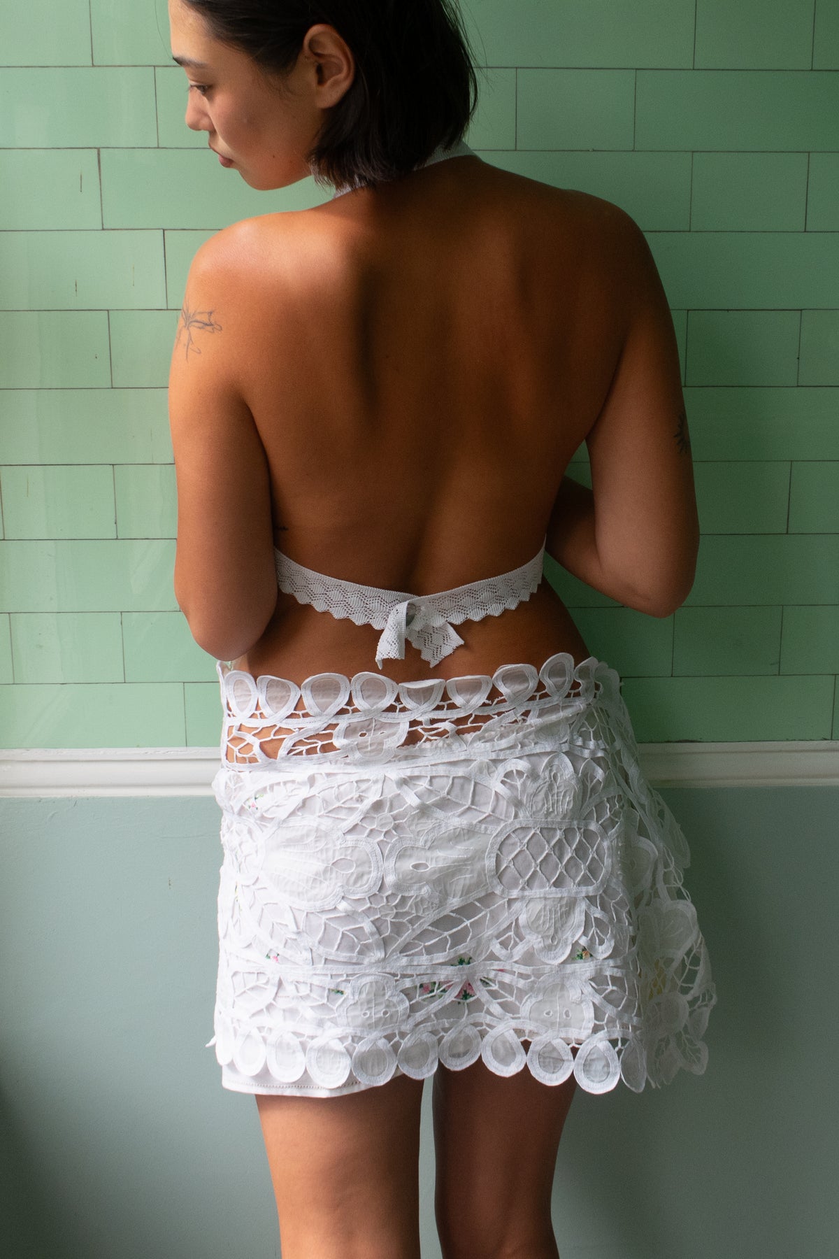 Mint Crochet Halter Top