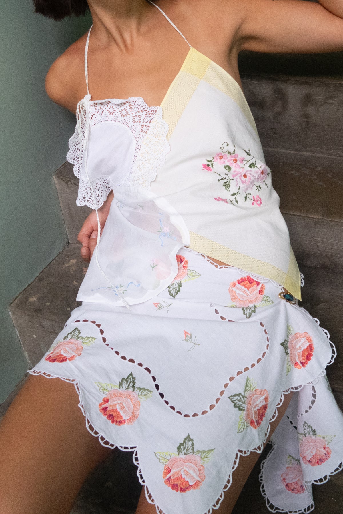 Rose Embroidery Sarong