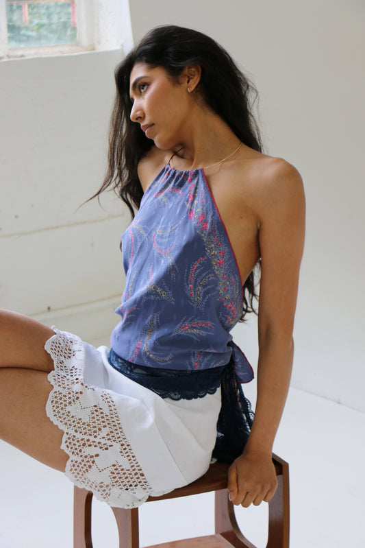 Lila Silk Halter