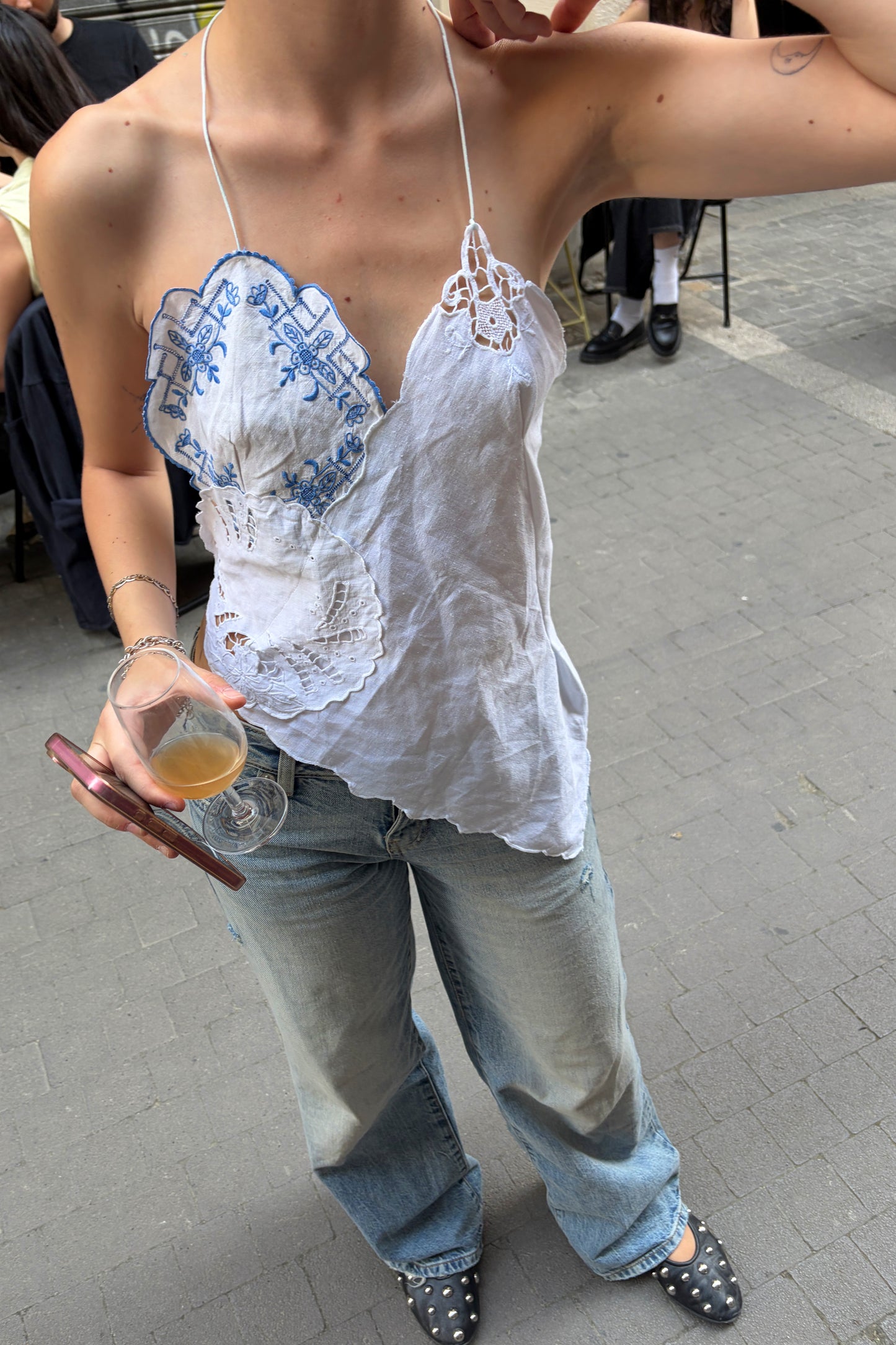 Embroidery Hankie Top