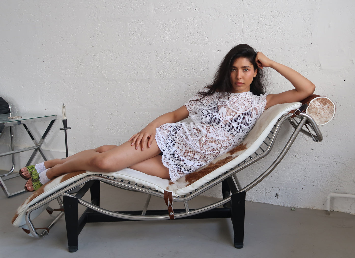 Crochet Lace Mini Dress