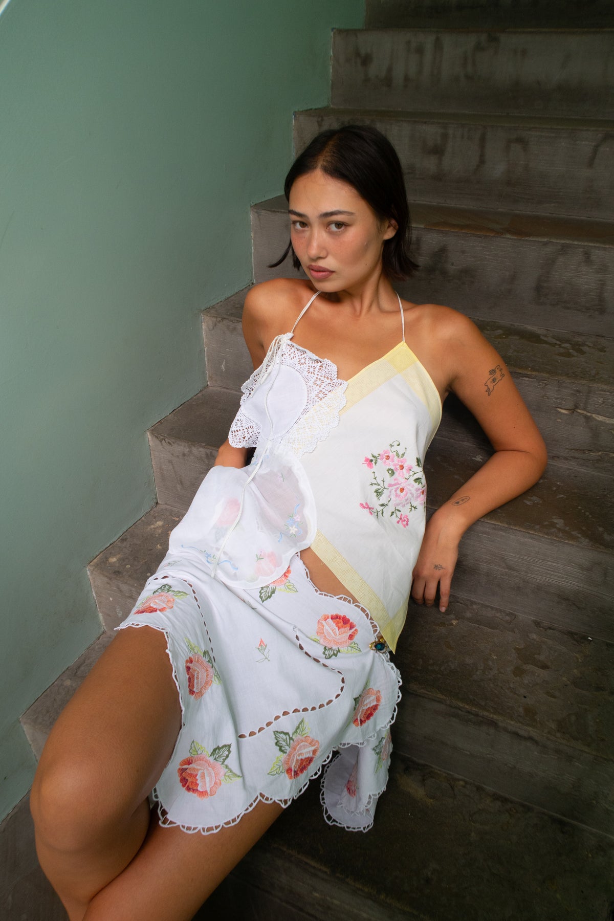 Rose Embroidery Sarong